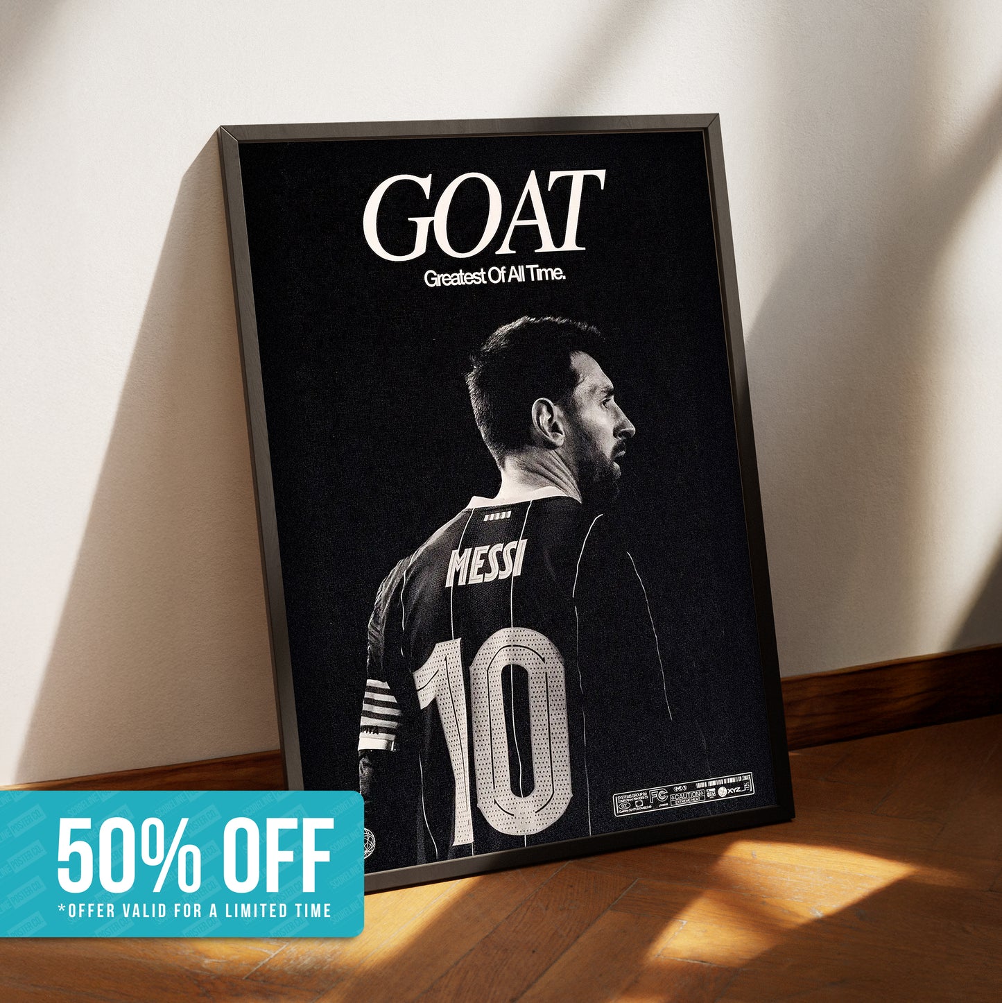 Lionel Messi 'GOAT' Poster