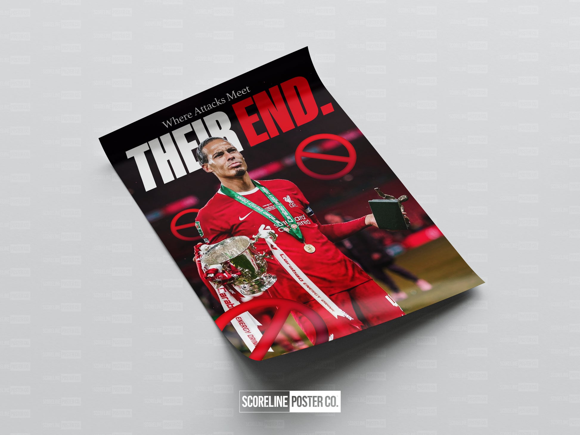 Virgil van Dijk 'Attack Meets End' Poster