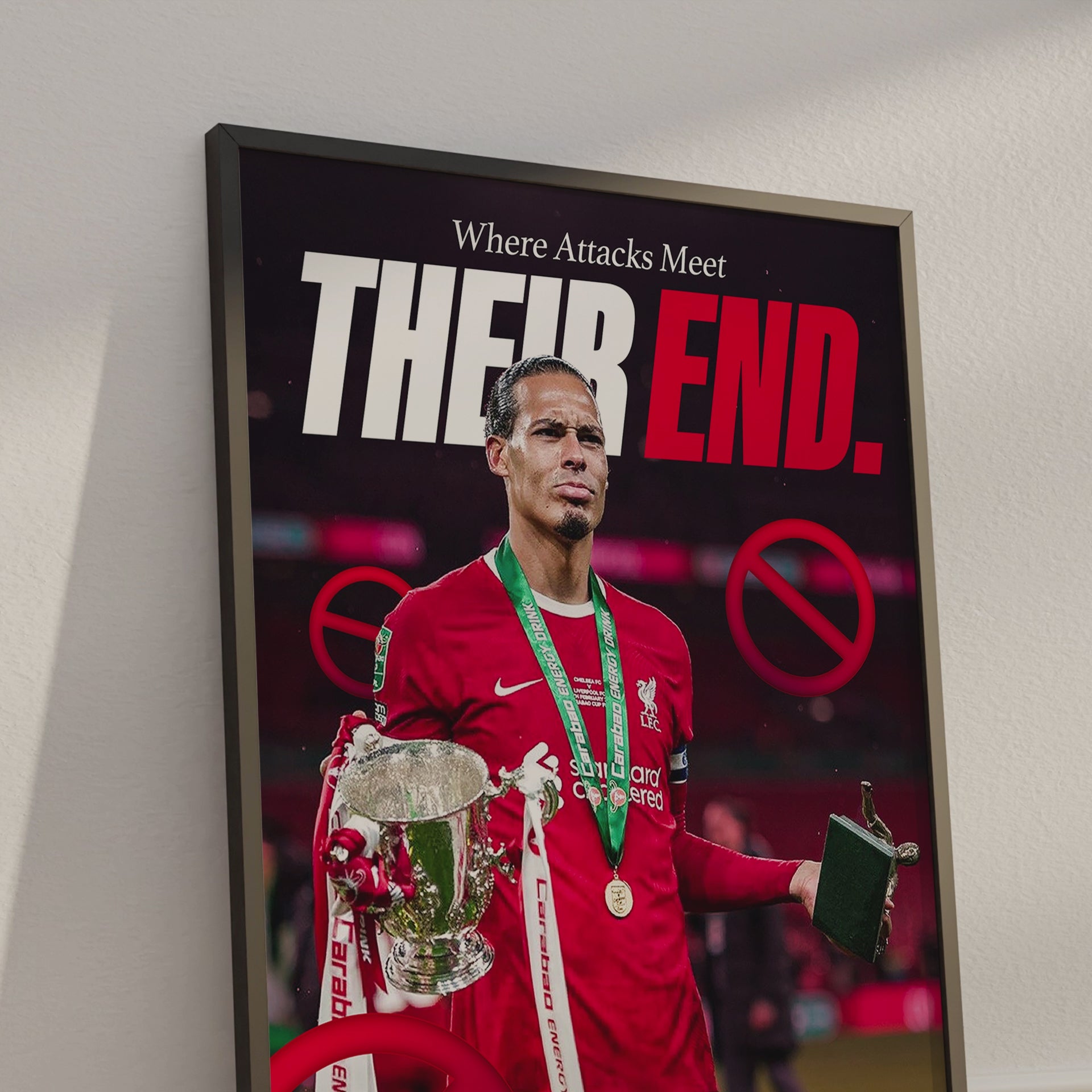 Virgil van Dijk 'Attack Meets End' Poster