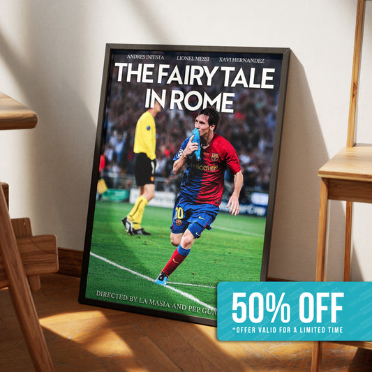 Lionel Messi 'Fairy Tale In Rome' Poster