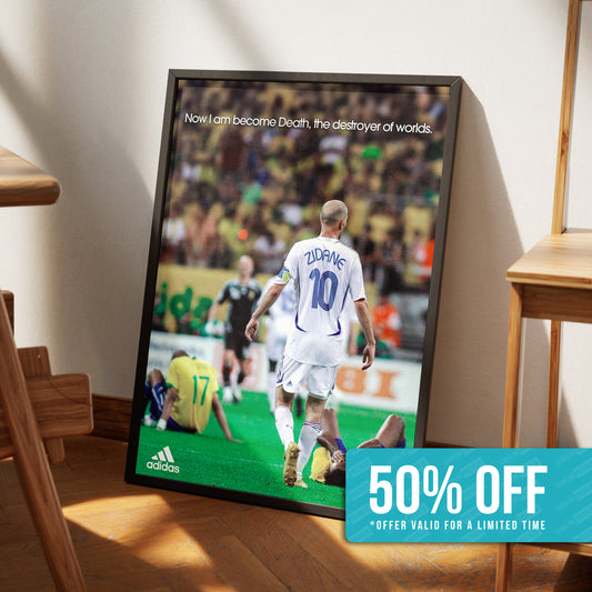 Zinedine Zidane 'Destroyer Of Worlds' Poster