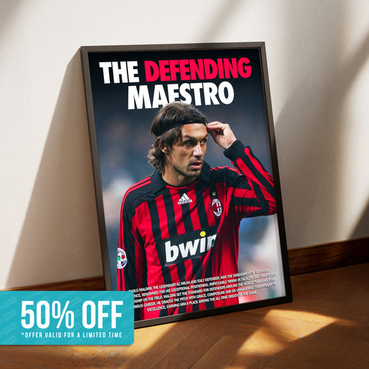 Paolo Maldini 'Defending Maestro' Poster