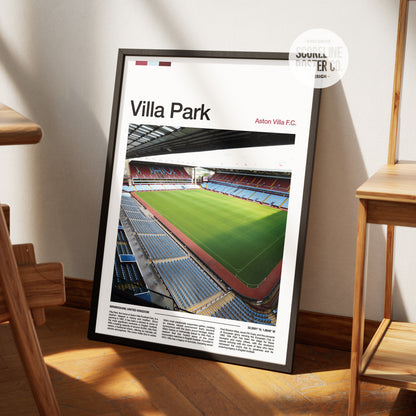Aston Villa Park Stadium Poster