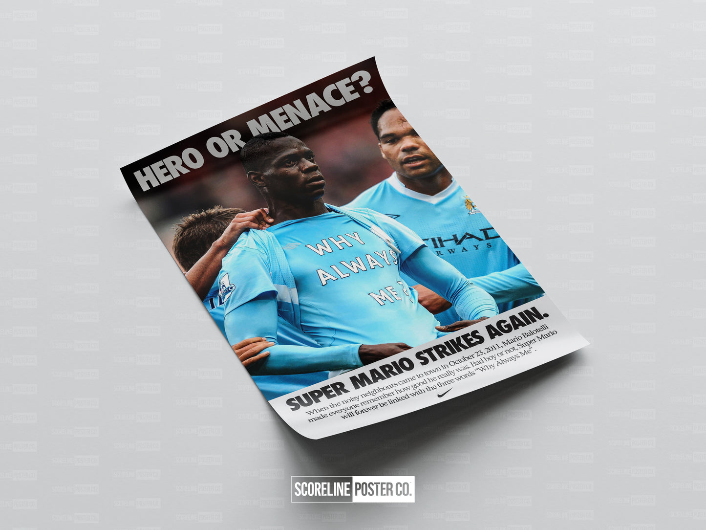 Mario Balotelli 'Why Always Me?' Poster