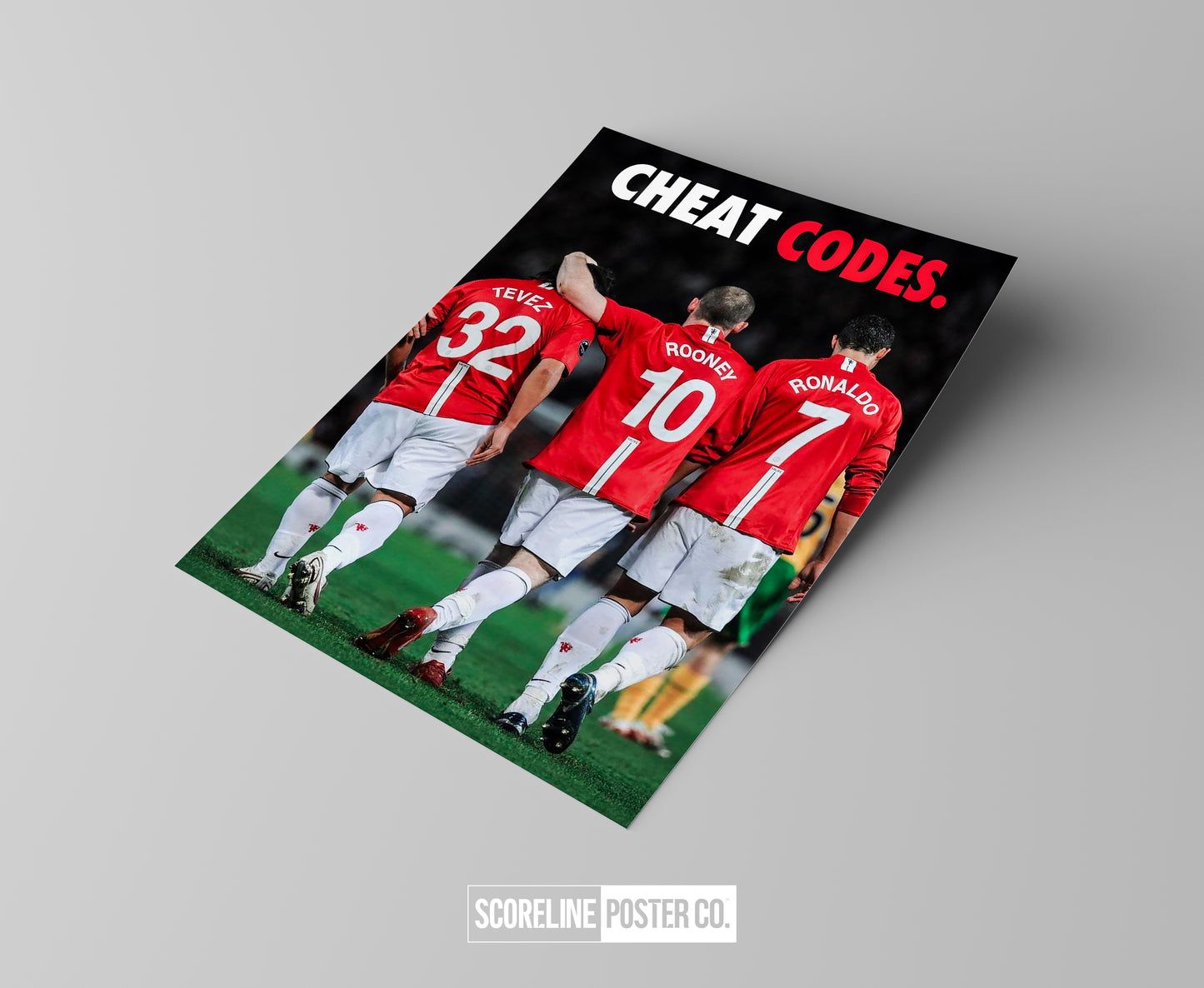 Tevez, Rooney & Ronaldo 'Cheat Codes' Poster