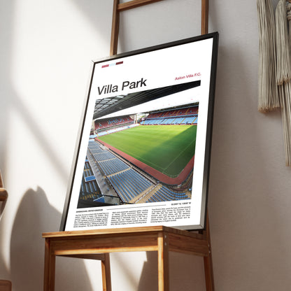 Aston Villa Park Stadium Poster