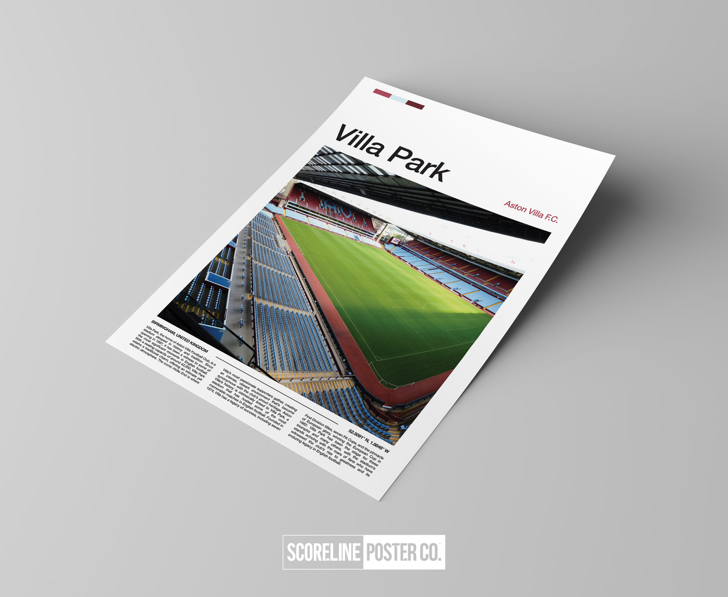 Aston Villa Park Stadium Poster