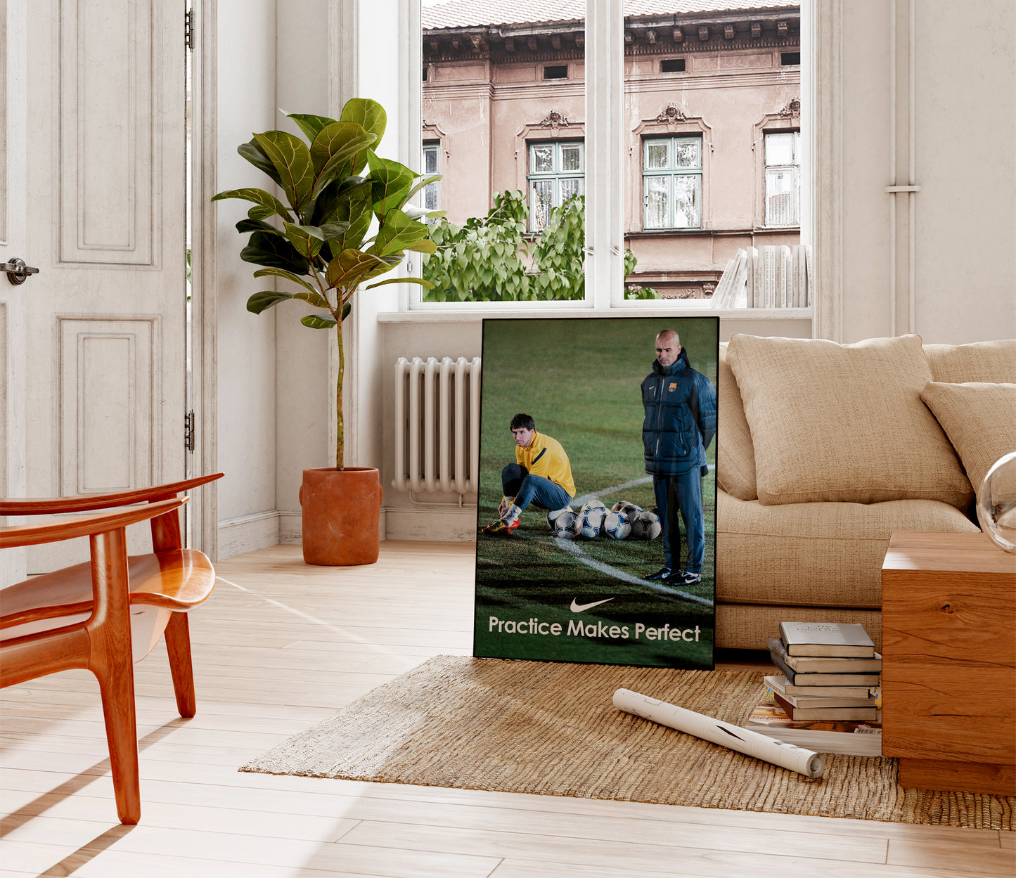 Messi & Guardiola 'Practice Makes Perfect' Poster