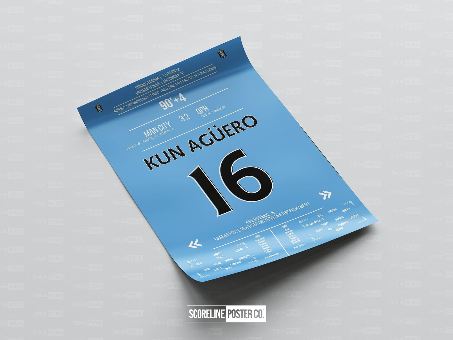 Sergio Aguero Shirt Poster