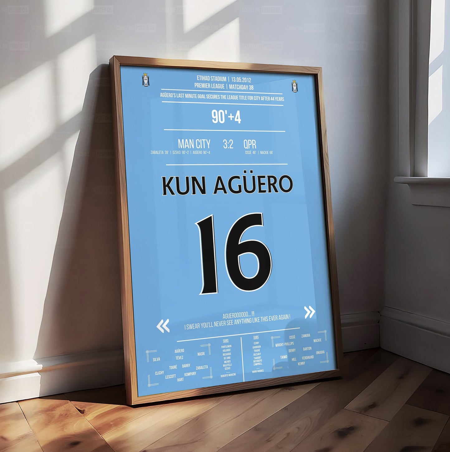 Sergio Aguero Shirt Poster