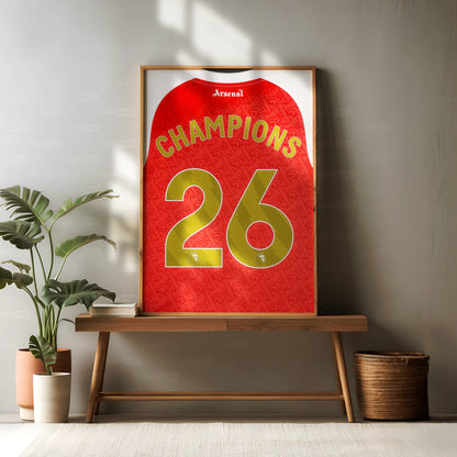 Arsenal Champions Shirt Poster