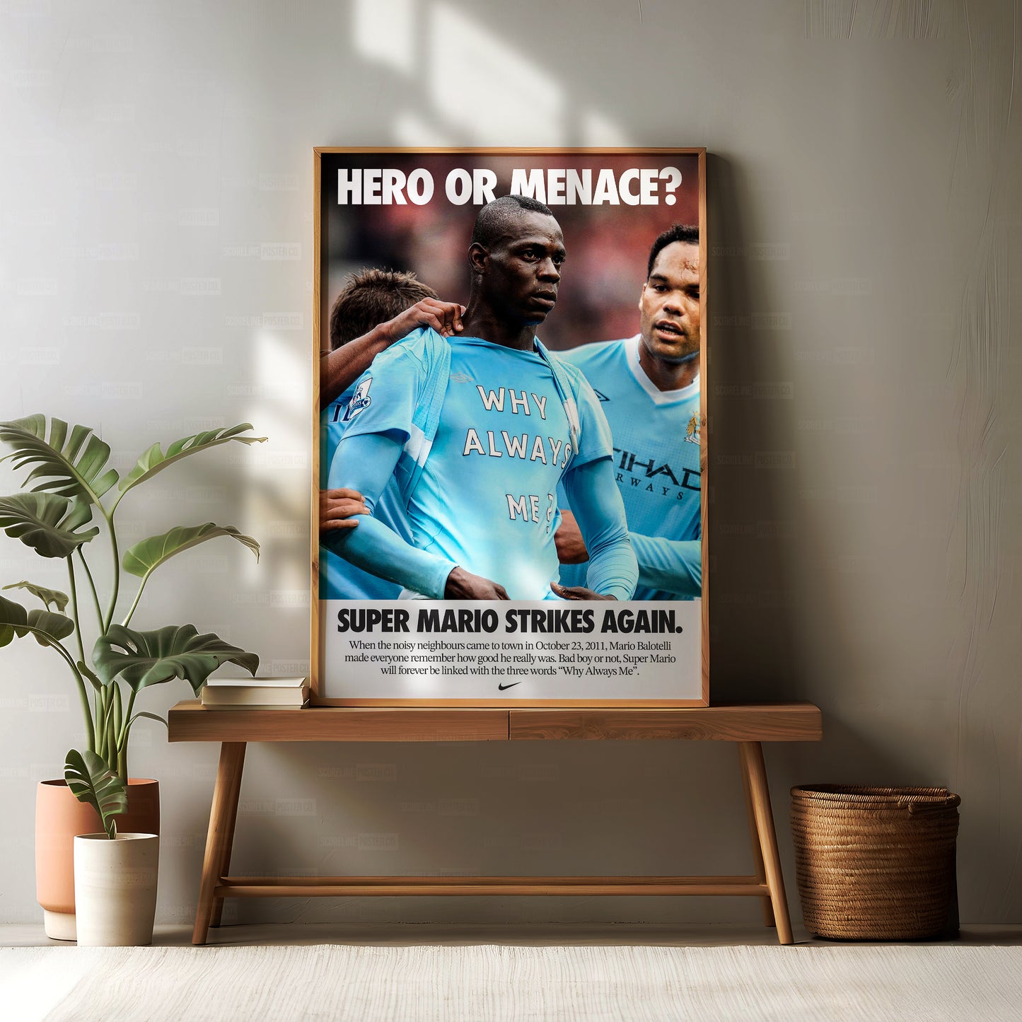 Mario Balotelli 'Why Always Me?' Poster