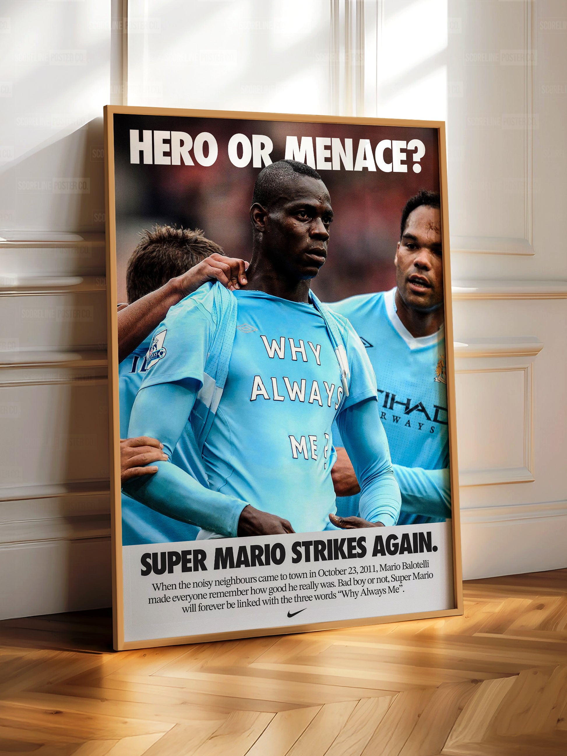 Mario Balotelli 'Why Always Me?' Poster
