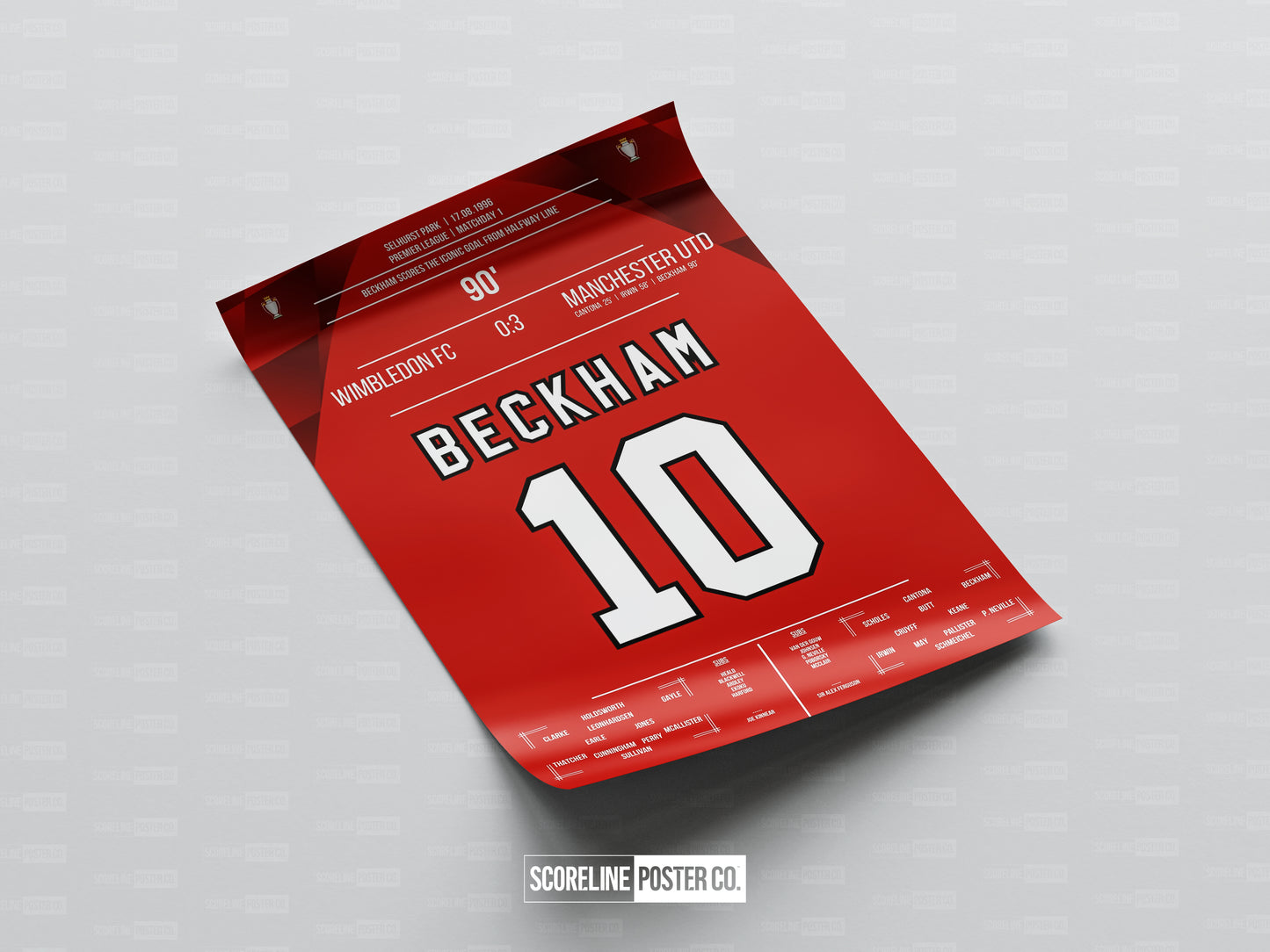 David Beckham Shirt Poster