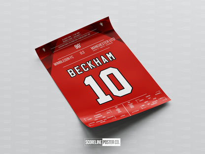 David Beckham Shirt Poster