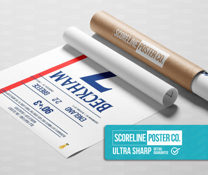 David Beckham World Cup Shirt Poster