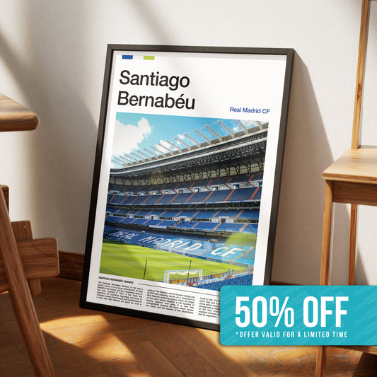 Real Madrid Santiago Bernabeu Stadium Poster