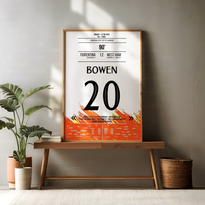Jarrod Bowen ECL Final Shirt Poster