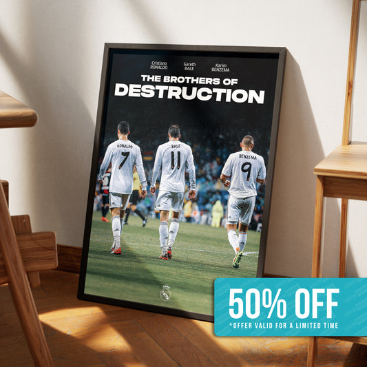 Ronaldo, Bale & Benzema 'Brothers Of Destruction' Poster