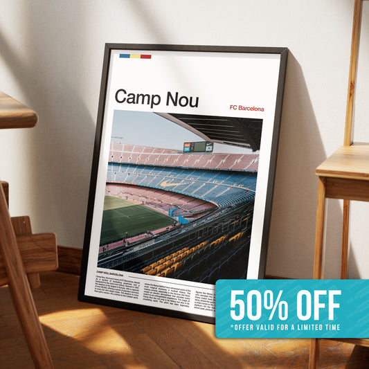 Barcelona Camp Nou Stadium Poster