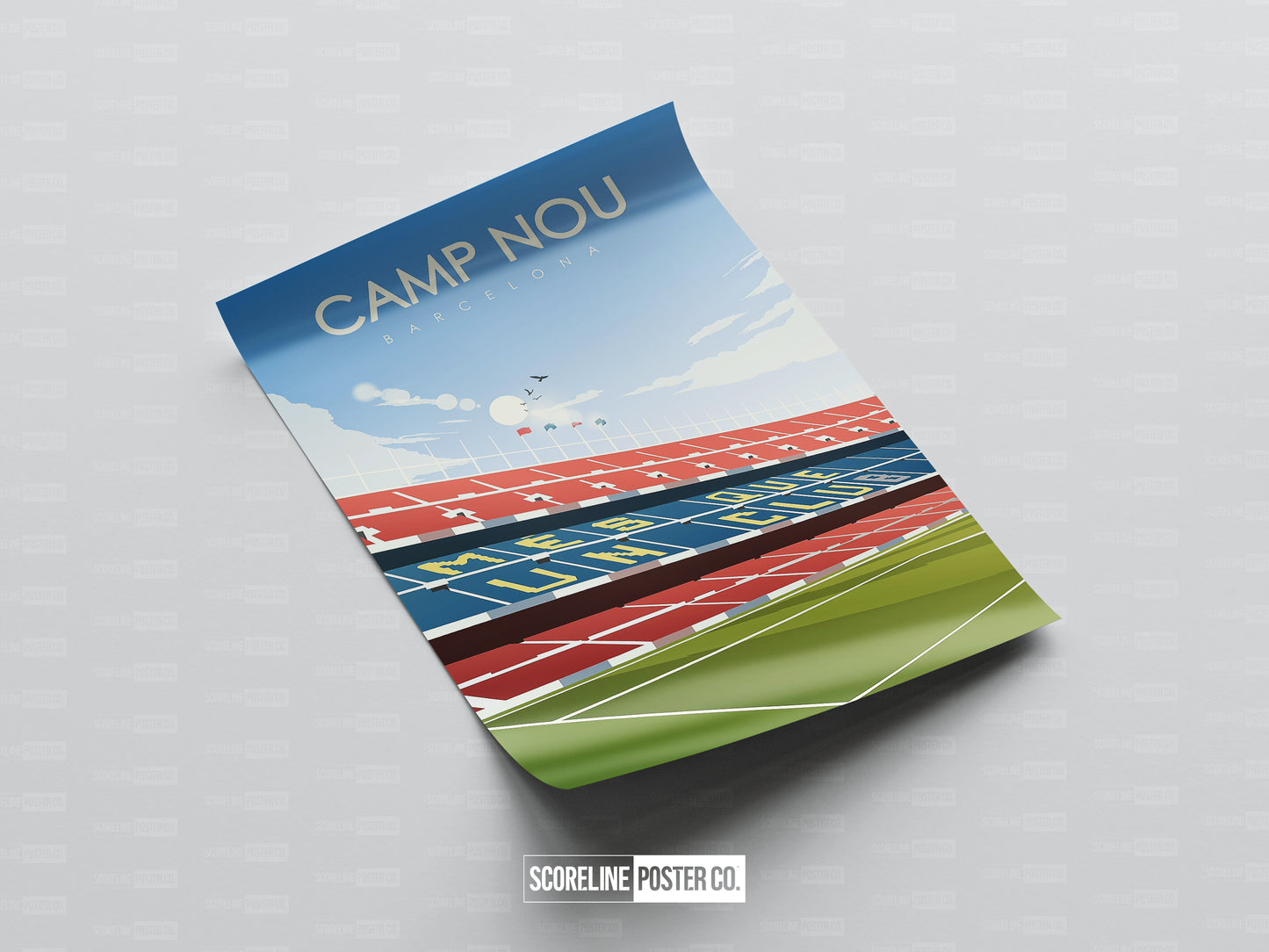 Barcelona 'Camp Nou' Minimalist Poster
