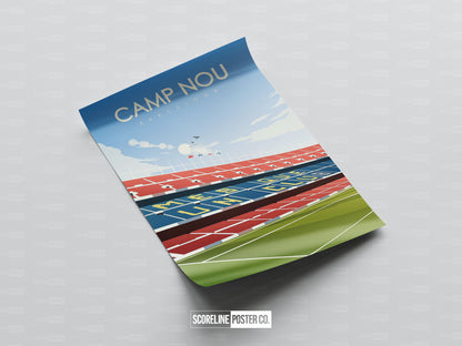 Barcelona 'Camp Nou' Minimalist Poster