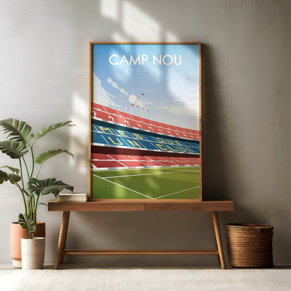 Barcelona 'Camp Nou' Minimalist Poster