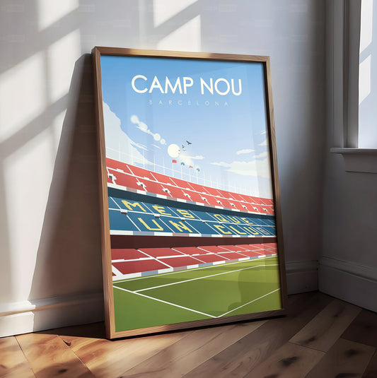 Barcelona 'Camp Nou' Minimalist Poster