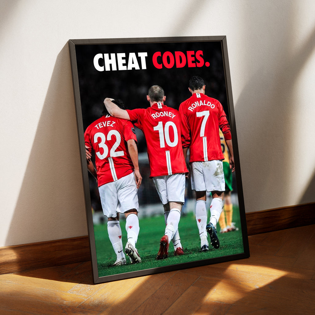 Tevez, Rooney & Ronaldo 'Cheat Codes' Poster