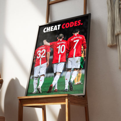 Tevez, Rooney & Ronaldo 'Cheat Codes' Poster