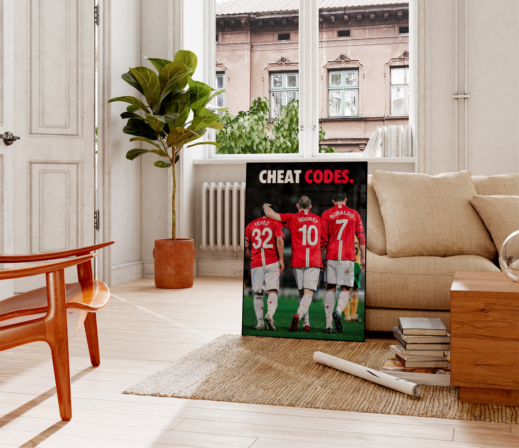 Tevez, Rooney & Ronaldo 'Cheat Codes' Poster