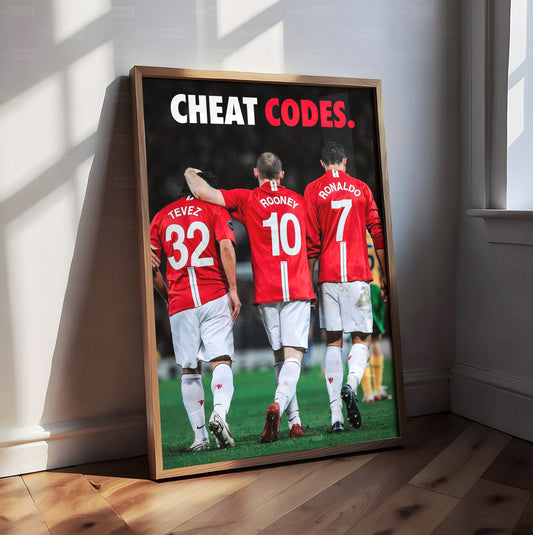 Tevez, Rooney & Ronaldo 'Cheat Codes' Poster