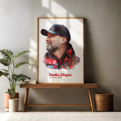 Jurgen Klopp 'Danke Jurgen' Poster