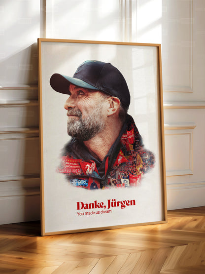 Jurgen Klopp 'Danke Jurgen' Poster
