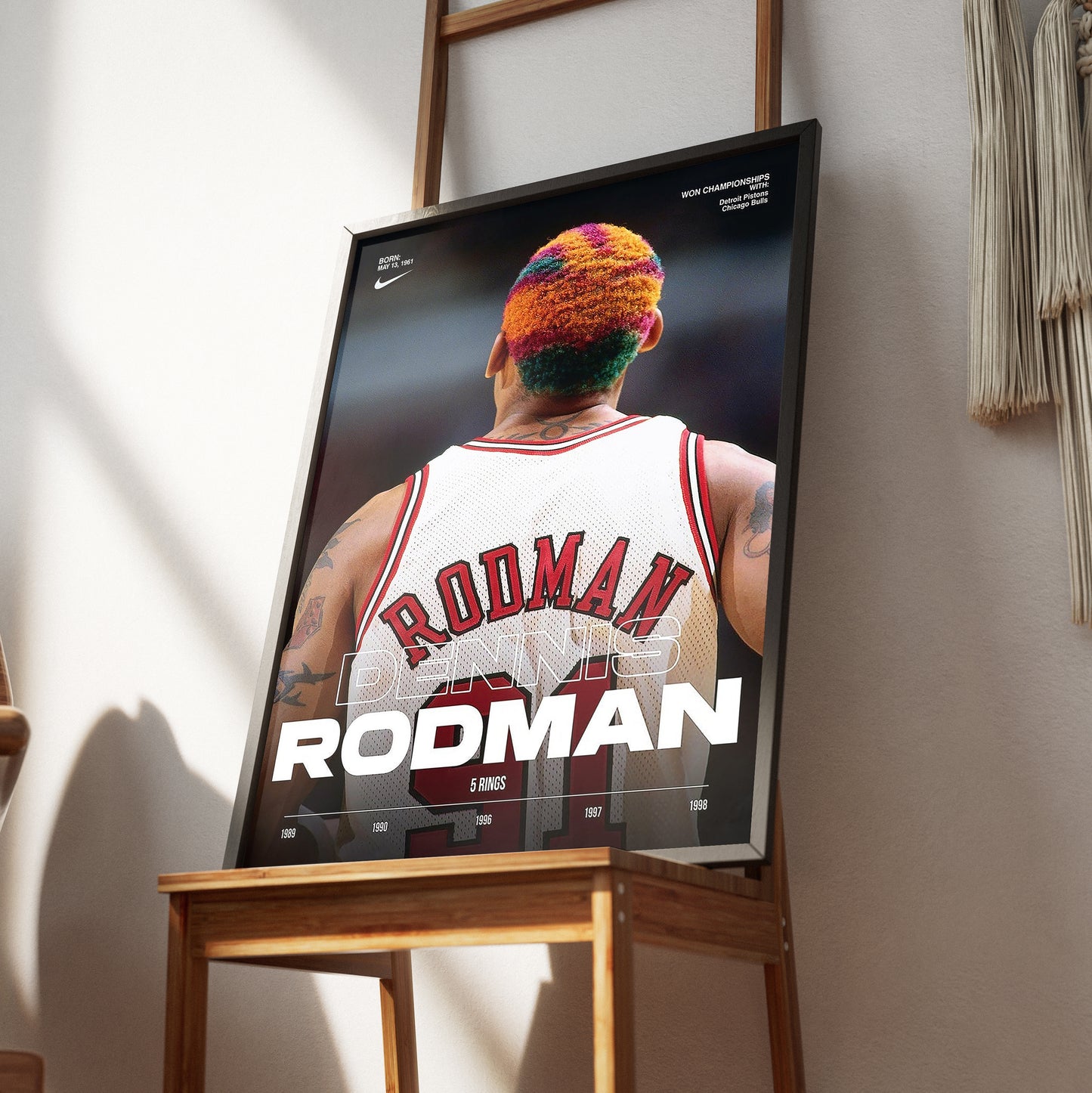 Dennis Rodman '5 Rings' Poster