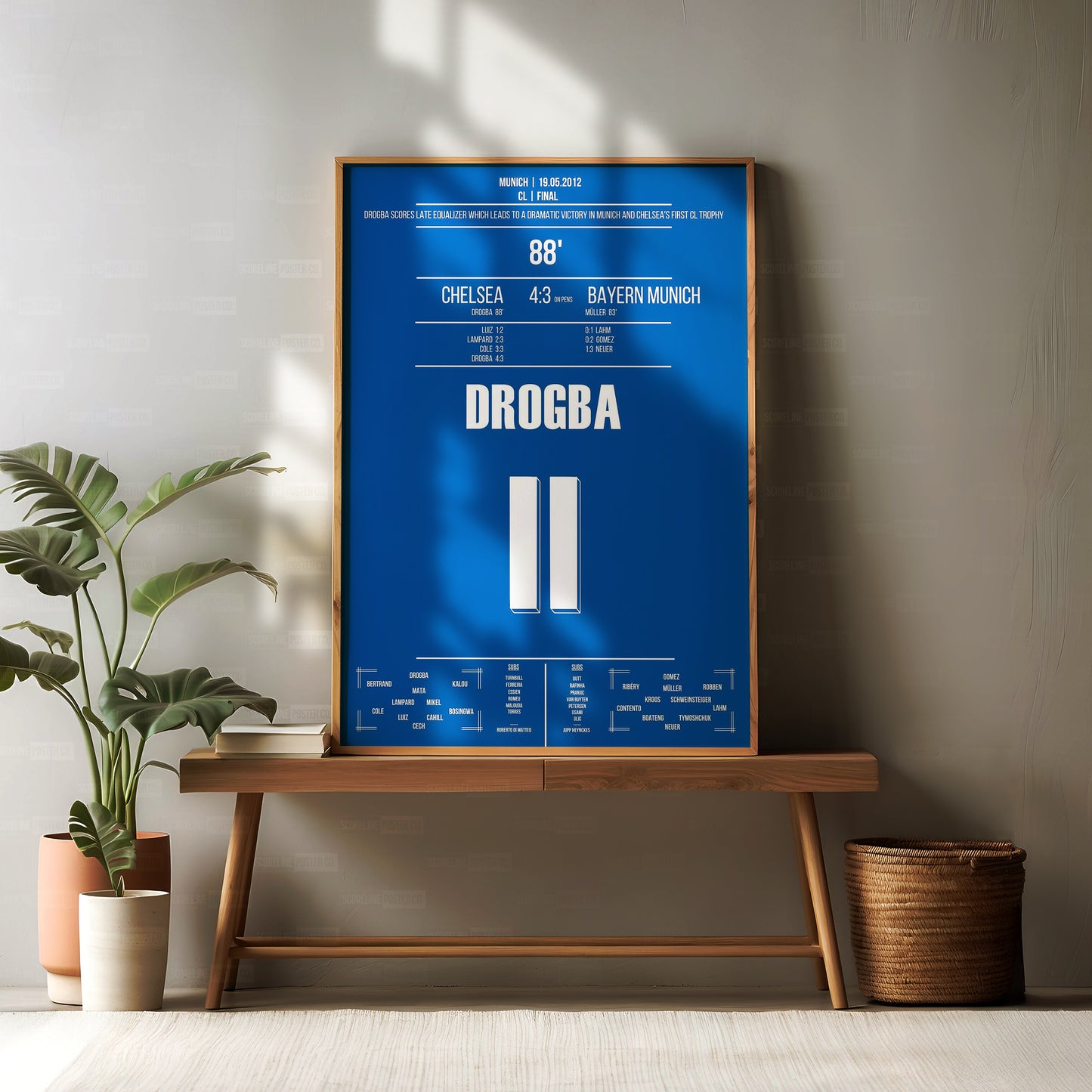 Didier Drogba CL Final Shirt Poster