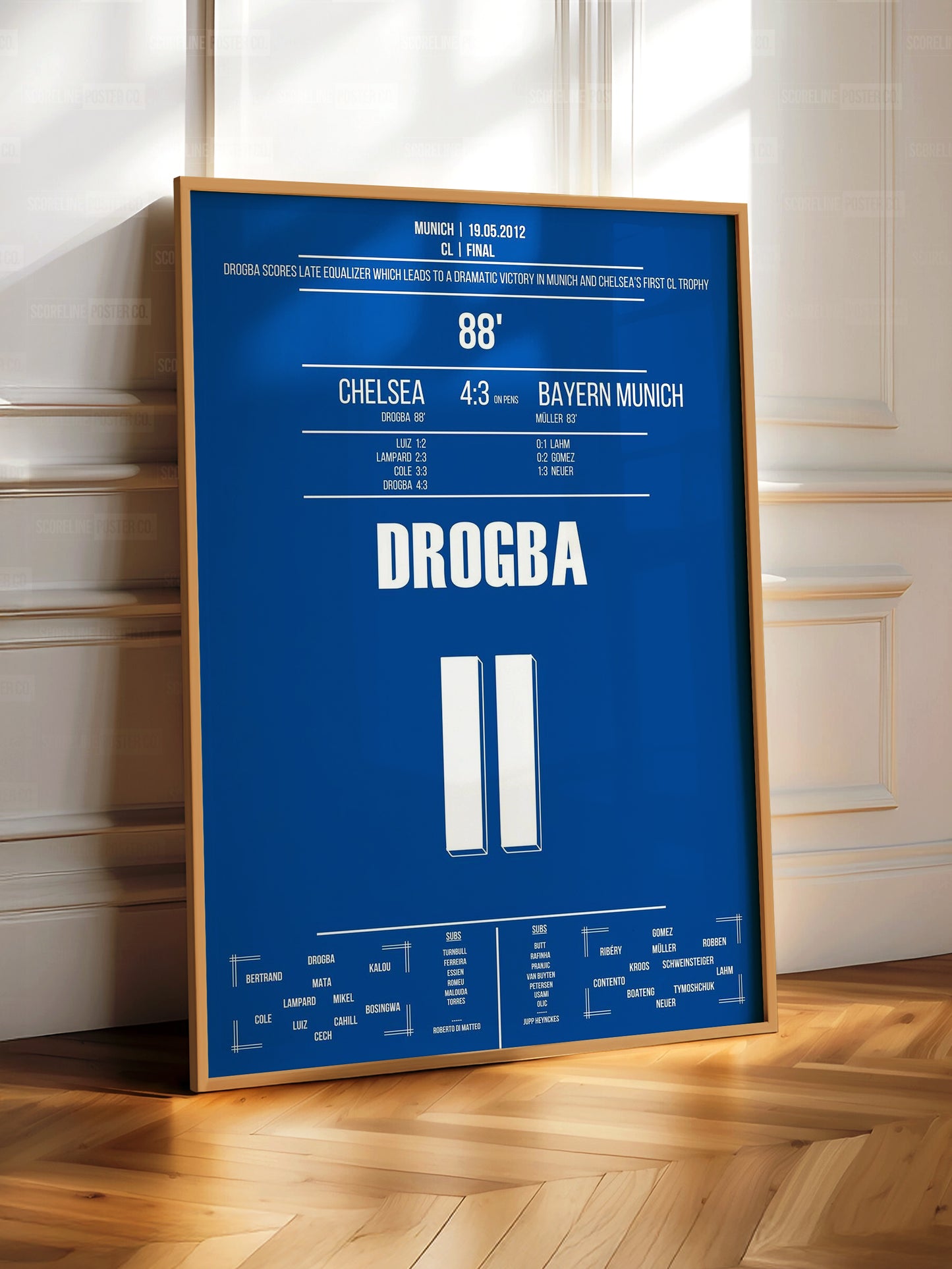 Didier Drogba CL Final Shirt Poster