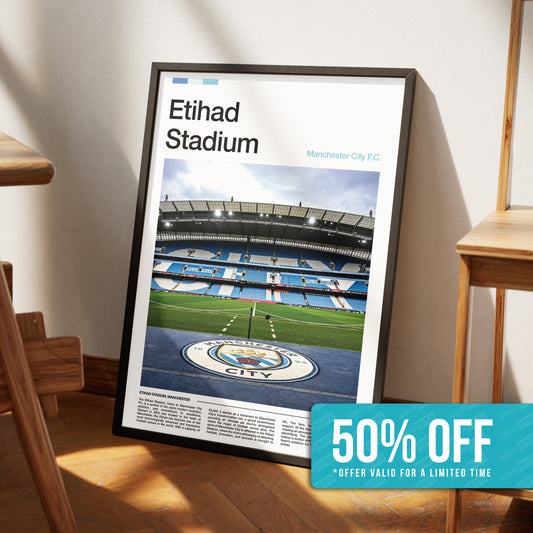 Manchester City Etihad Stadium Poster