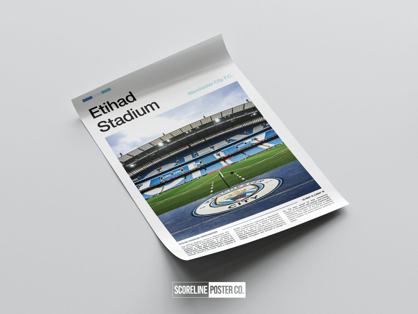 Manchester City Etihad Stadium Poster
