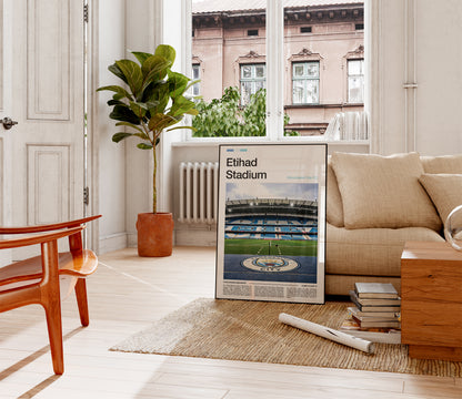 Manchester City Etihad Stadium Poster