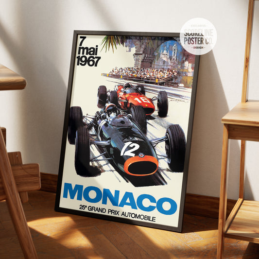 Monaco Grand Prix 1967 F1 Poster
