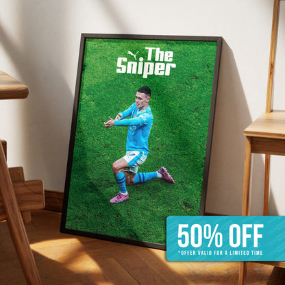 Phil Foden 'Sniper' Poster