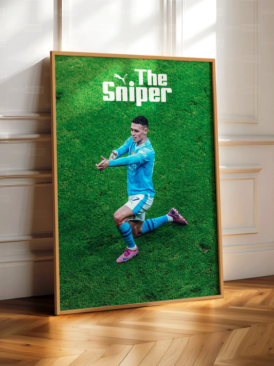 Phil Foden 'Sniper' Poster