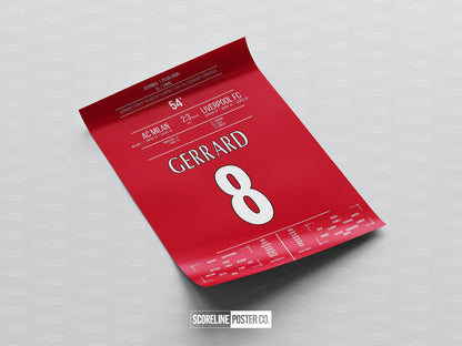 Steven Gerrard Shirt Poster