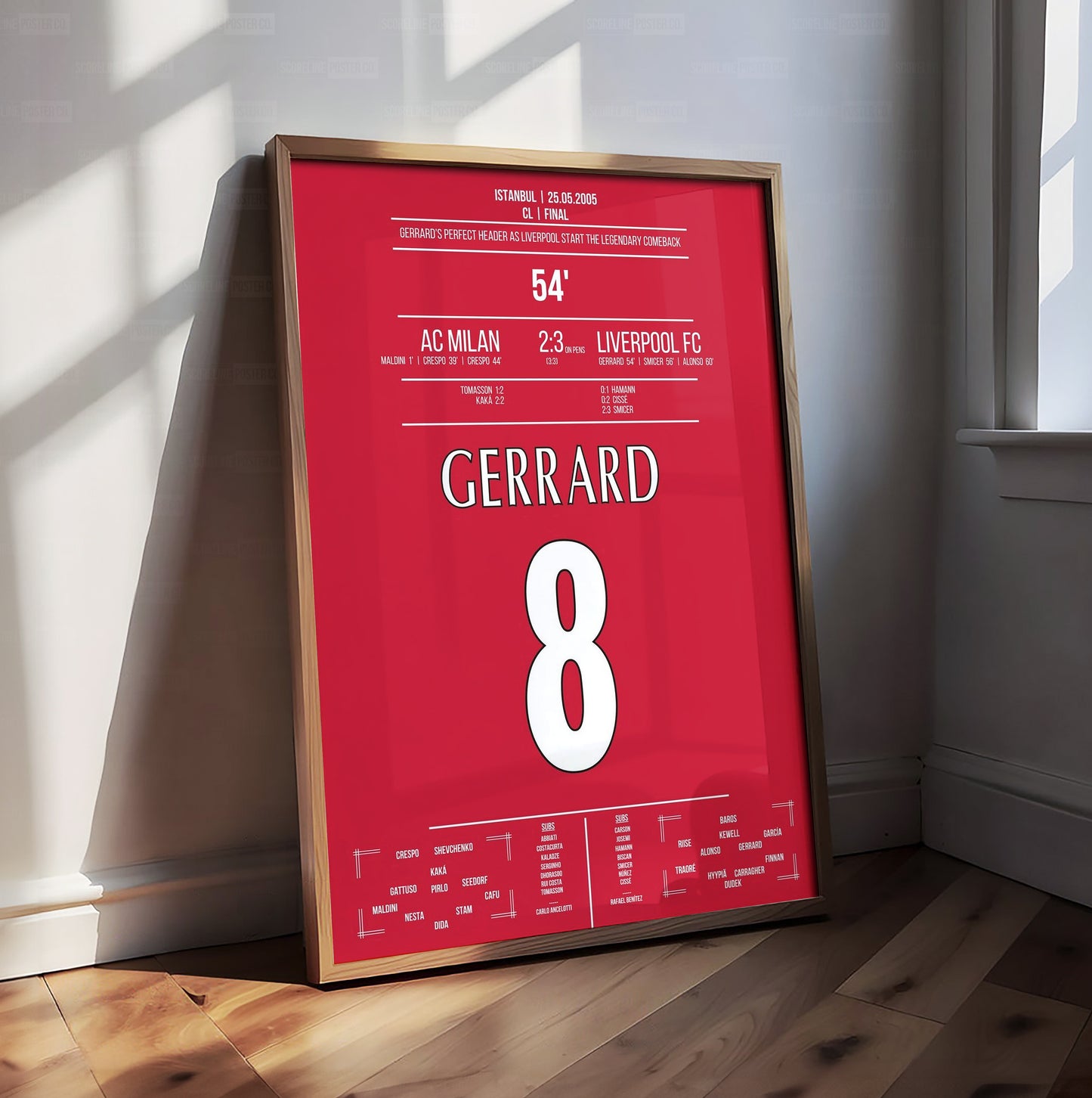 Steven Gerrard Shirt Poster