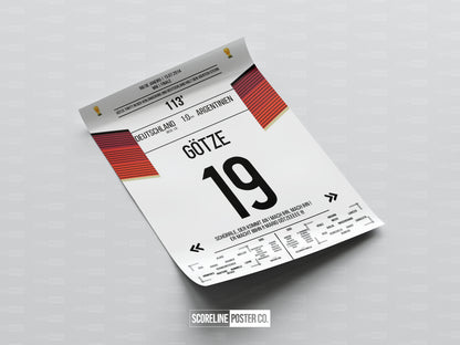 Mario Gotze World Cup Shirt Poster