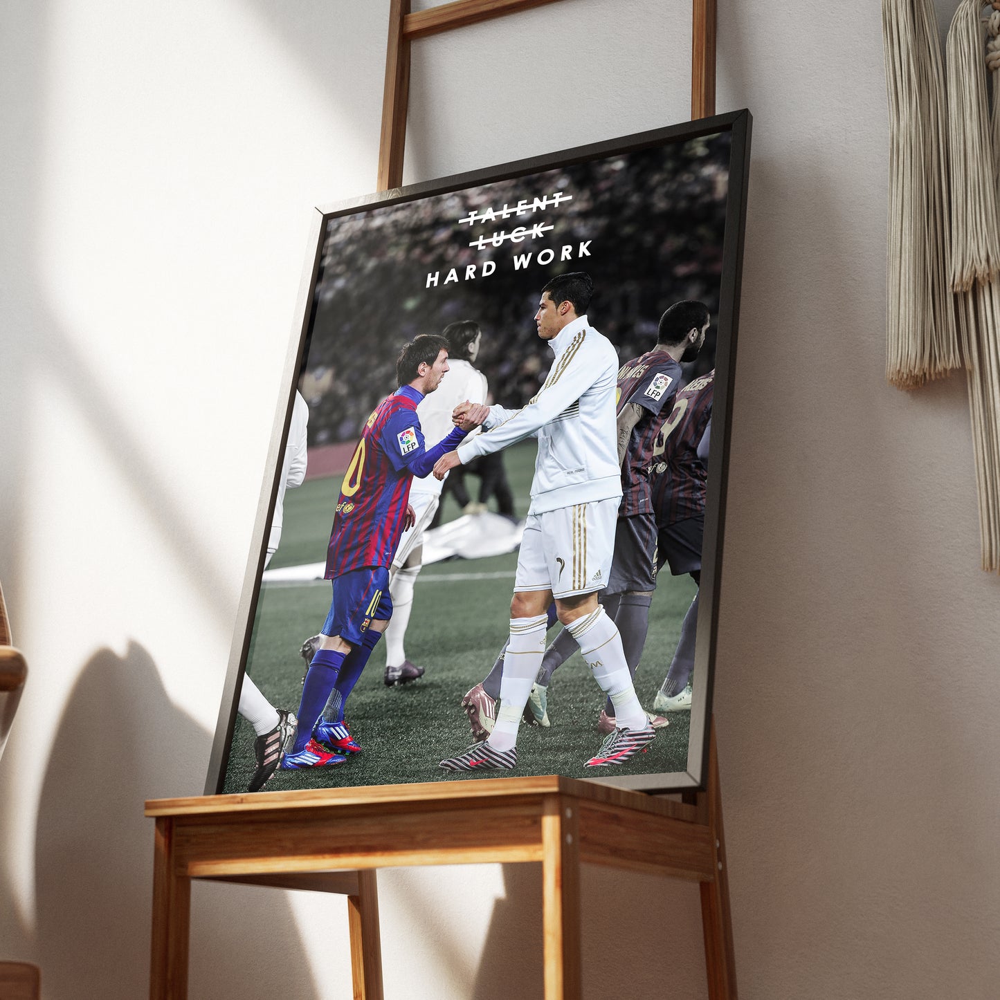 Messi & Ronaldo 'Hard Work' Poster