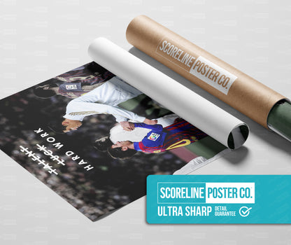 Messi & Ronaldo 'Hard Work' Poster