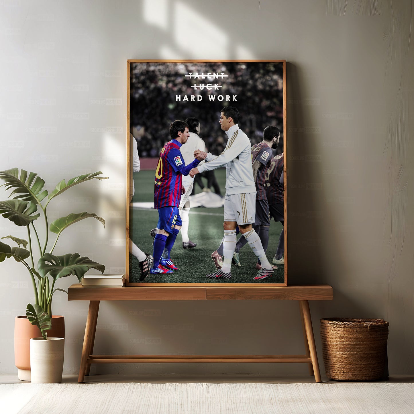 Messi & Ronaldo 'Hard Work' Poster