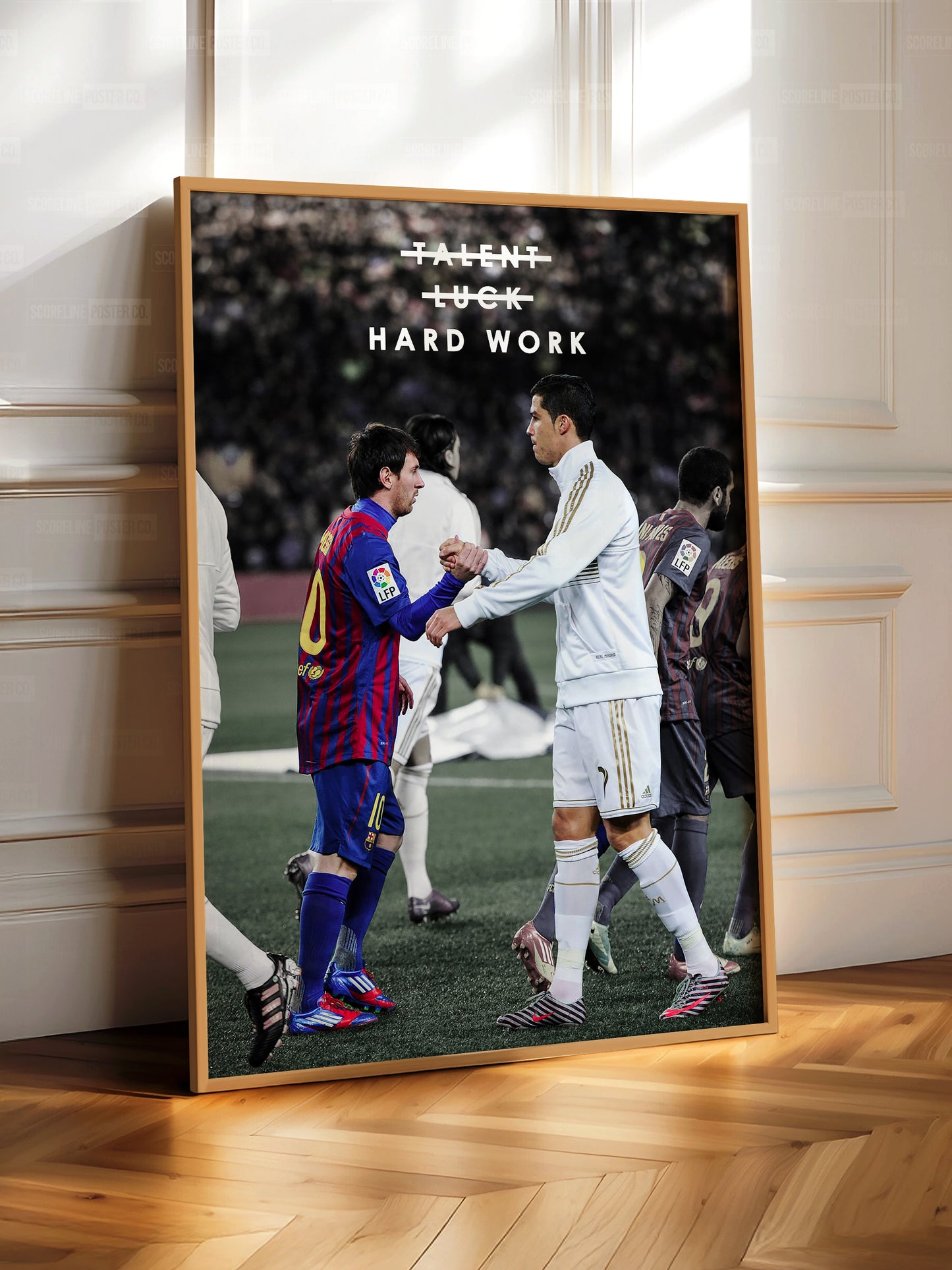 Messi & Ronaldo 'Hard Work' Poster